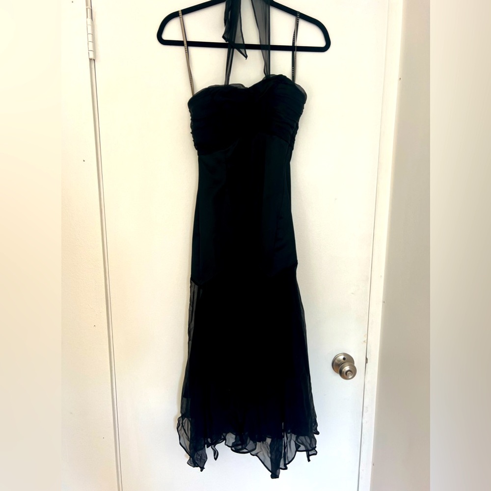 Coast Black evening gown with halter neck or strapless option